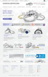 Samuels Jewelers webiste Home Page